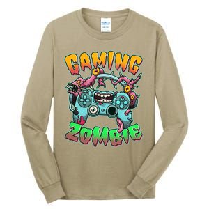 Funny Halloween Gaming Zombie Game Controller Tall Long Sleeve T-Shirt