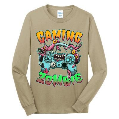 Funny Halloween Gaming Zombie Game Controller Tall Long Sleeve T-Shirt