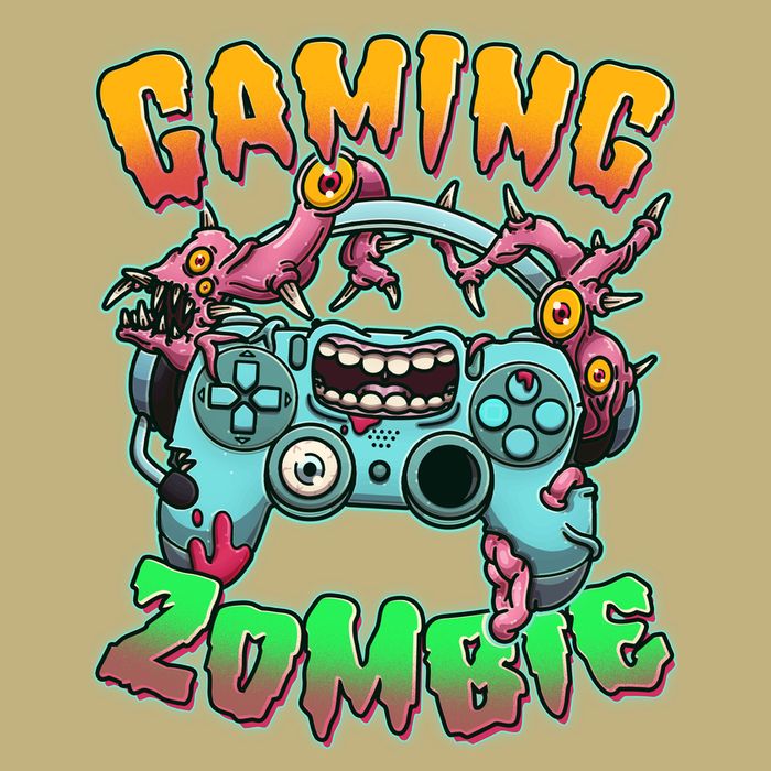 Funny Halloween Gaming Zombie Game Controller Mousepad