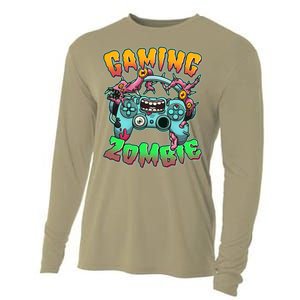 Funny Halloween Gaming Zombie Game Controller Cooling Performance Long Sleeve Crew