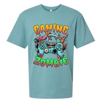 Funny Halloween Gaming Zombie Game Controller Sueded Cloud Jersey T-Shirt