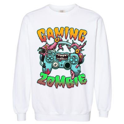 Funny Halloween Gaming Zombie Game Controller Garment-Dyed Sweatshirt
