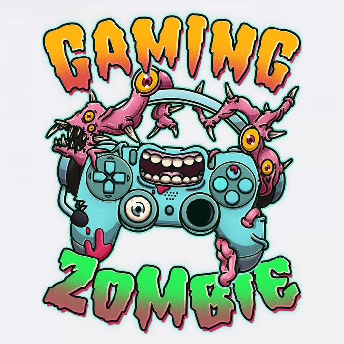 Funny Halloween Gaming Zombie Game Controller Garment-Dyed Sweatshirt