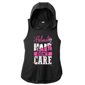 Field Hockey Goalie Helmet Hair Dont Care Great Gift Ladies PosiCharge Tri-Blend Wicking Draft Hoodie Tank