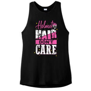 Field Hockey Goalie Helmet Hair Dont Care Great Gift Ladies PosiCharge Tri-Blend Wicking Tank