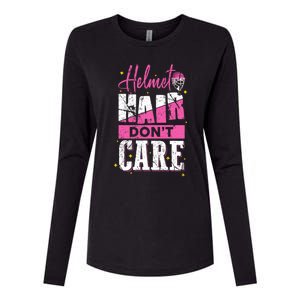 Field Hockey Goalie Helmet Hair Dont Care Great Gift Womens Cotton Relaxed Long Sleeve T-Shirt