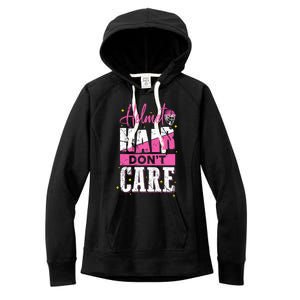 Field Hockey Goalie Helmet Hair Dont Care Great Gift Women's Fleece Hoodie