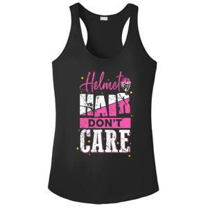 Field Hockey Goalie Helmet Hair Dont Care Great Gift Ladies PosiCharge Competitor Racerback Tank