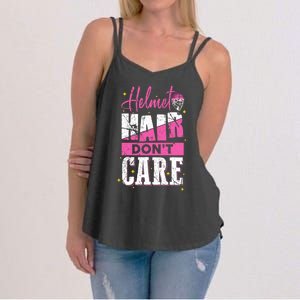 Field Hockey Goalie Helmet Hair Dont Care Great Gift Women's Strappy Tank