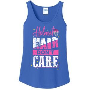 Field Hockey Goalie Helmet Hair Dont Care Great Gift Ladies Essential Tank