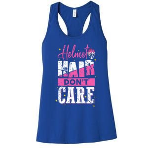 Field Hockey Goalie Helmet Hair Dont Care Great Gift Women's Racerback Tank