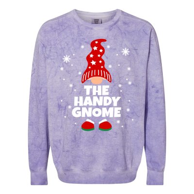 Funny Handy Gnome Family Matching Christmas Gift Colorblast Crewneck Sweatshirt