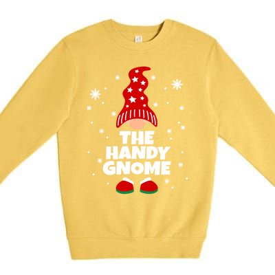 Funny Handy Gnome Family Matching Christmas Gift Premium Crewneck Sweatshirt