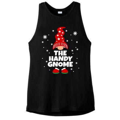 Funny Handy Gnome Family Matching Christmas Gift Ladies PosiCharge Tri-Blend Wicking Tank