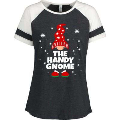 Funny Handy Gnome Family Matching Christmas Gift Enza Ladies Jersey Colorblock Tee