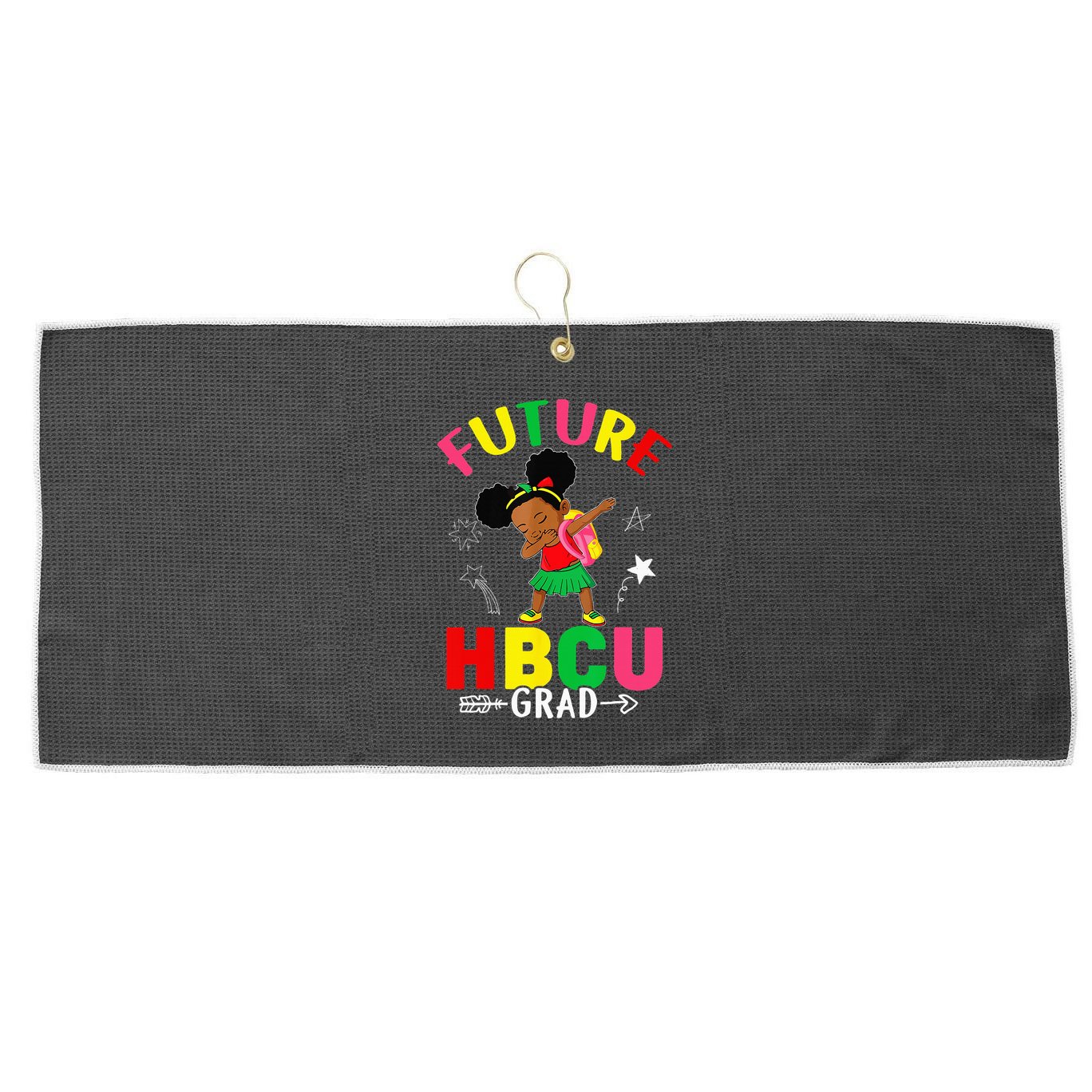 Future HBCU Grad Graduation HBCU Future College Student Large Microfiber Waffle Golf Towel