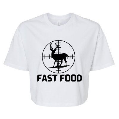 Funny Hunter Gift Deer Hunting Funny Hunter Fast Food Gift 😭🙄🥴 Funny Gift Bella+Canvas Jersey Crop Tee