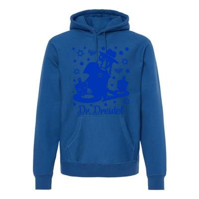 Funny Hanukkah Gift Dr Dreidel Chanukah Graphic Holiday Gift Premium Hoodie