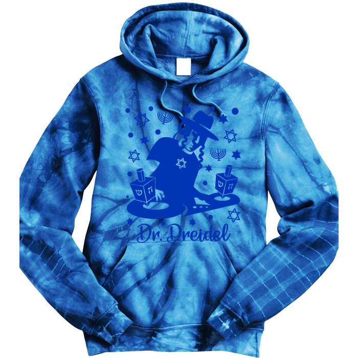 Funny Hanukkah Gift Dr Dreidel Chanukah Graphic Holiday Gift Tie Dye Hoodie