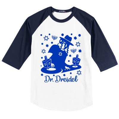 Funny Hanukkah Gift Dr Dreidel Chanukah Graphic Holiday Gift Baseball Sleeve Shirt