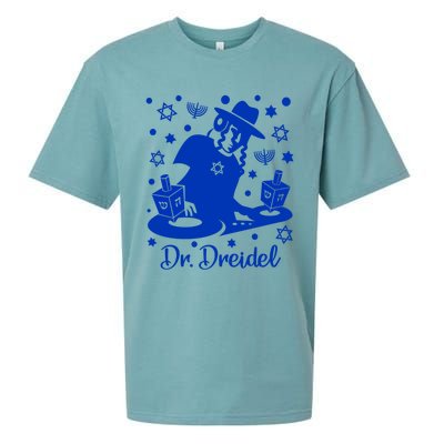 Funny Hanukkah Gift Dr Dreidel Chanukah Graphic Holiday Gift Sueded Cloud Jersey T-Shirt