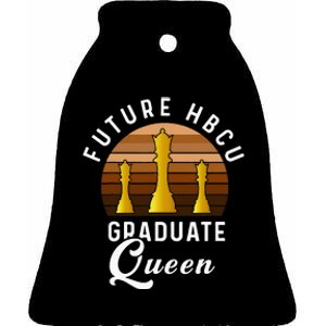 Future HBCU Grad History Black College Queen Melanin Ceramic Bell Ornament