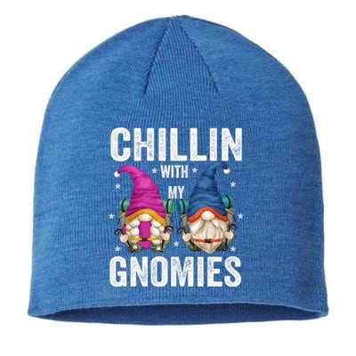 Funny Hiking Gnomes For Camper Chillin With My Gnomies Gift Sustainable Beanie