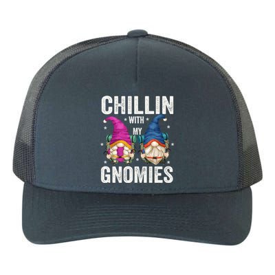 Funny Hiking Gnomes For Camper Chillin With My Gnomies Gift Yupoong Adult 5-Panel Trucker Hat