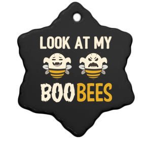 Funny Halloween Gift Look At My Boo Bees Funny Gift Ceramic Star Ornament