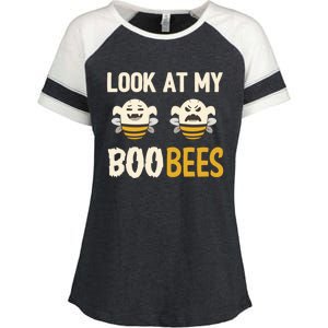 Funny Halloween Gift Look At My Boo Bees Funny Gift Enza Ladies Jersey Colorblock Tee