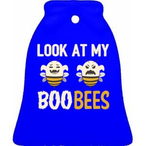 Funny Halloween Gift Look At My Boo Bees Funny Gift Ceramic Bell Ornament