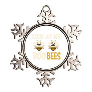 Funny Halloween Gift Look At My Boo Bees Funny Gift Metallic Star Ornament