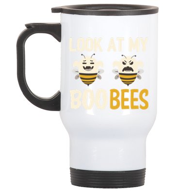 Funny Halloween Gift Look At My Boo Bees Funny Gift Stainless Steel Travel Mug