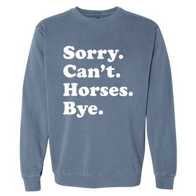 Funny Horse Gift For Men Women Boy Or Girl Garment-Dyed Sweatshirt