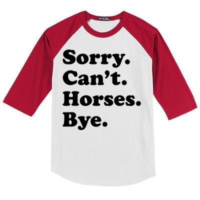 Funny Horse Gift For Men Women Boy Or Girl Kids Colorblock Raglan Jersey