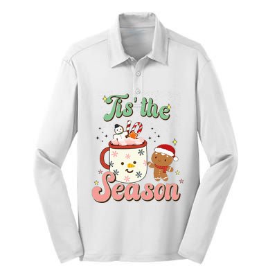 Festive Holiday Gingerbread Pajama Set Silk Touch Performance Long Sleeve Polo