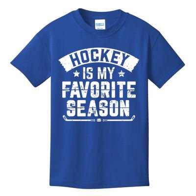 Funny Hockey Gift And Is My Favorite Season Great Gift Kids T-Shirt