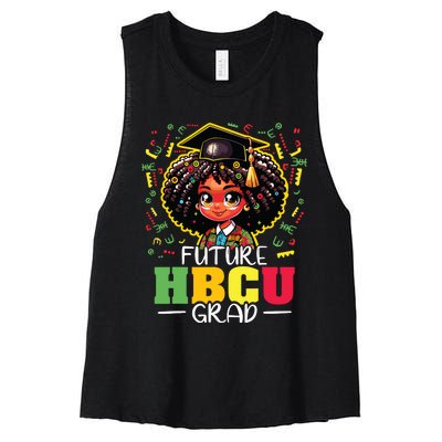 Future Hbcu Grad Black Girl Graduation Hbcu Women's Racerback Cropped Tank