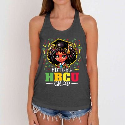 Future Hbcu Grad Black Girl Graduation Hbcu Women's Knotted Racerback Tank