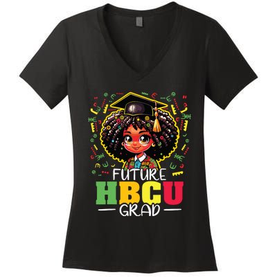 Future Hbcu Grad Black Girl Graduation Hbcu Women's V-Neck T-Shirt