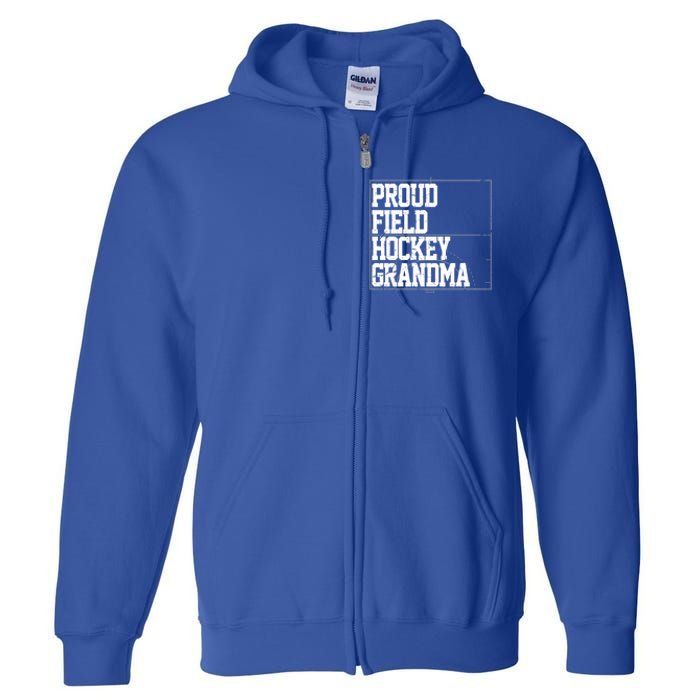 Field Hockey Grandma Cool Gift Vintage Design Full Zip Hoodie