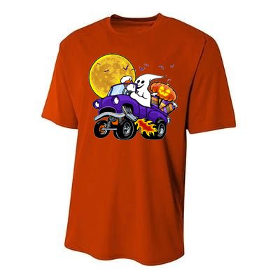 Funny Halloween Ghost Muscle Car Performance Sprint T-Shirt