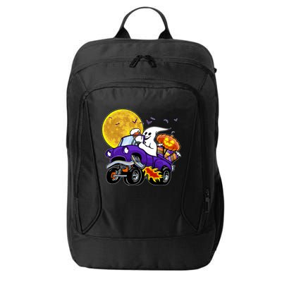 Funny Halloween Ghost Muscle Car City Backpack