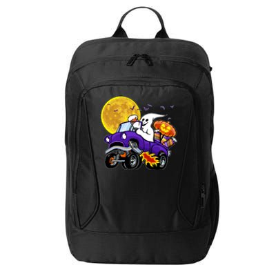 Funny Halloween Ghost Muscle Car City Backpack