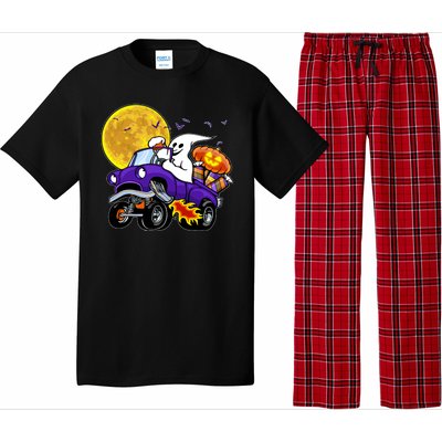 Funny Halloween Ghost Muscle Car Pajama Set