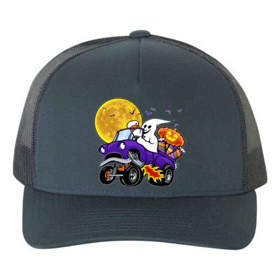 Funny Halloween Ghost Muscle Car Yupoong Adult 5-Panel Trucker Hat