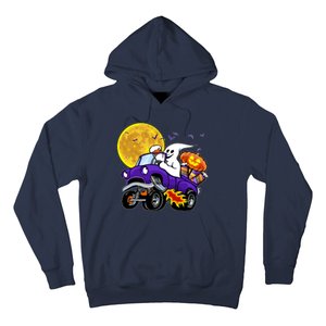 Funny Halloween Ghost Muscle Car Hoodie