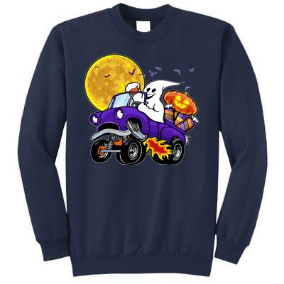 Funny Halloween Ghost Muscle Car Sweatshirt