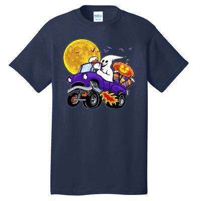 Funny Halloween Ghost Muscle Car Tall T-Shirt