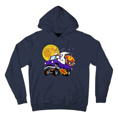 Funny Halloween Ghost Muscle Car Tall Hoodie